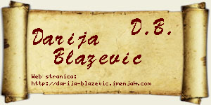 Darija Blažević vizit kartica